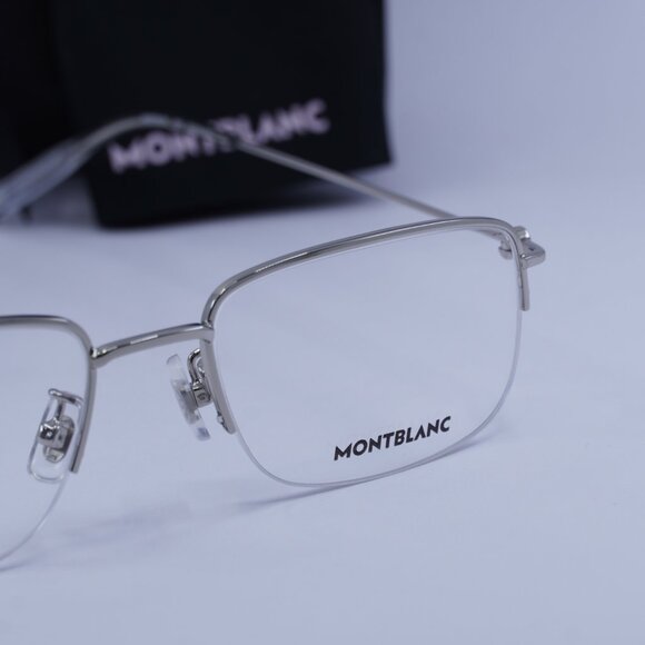 Montblanc MB0084OK 004 Rectangle Eyeglasses 55mm – Dark Ruthenium - Picture 7 of 10